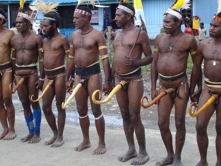 Papuans with penis enlargement
